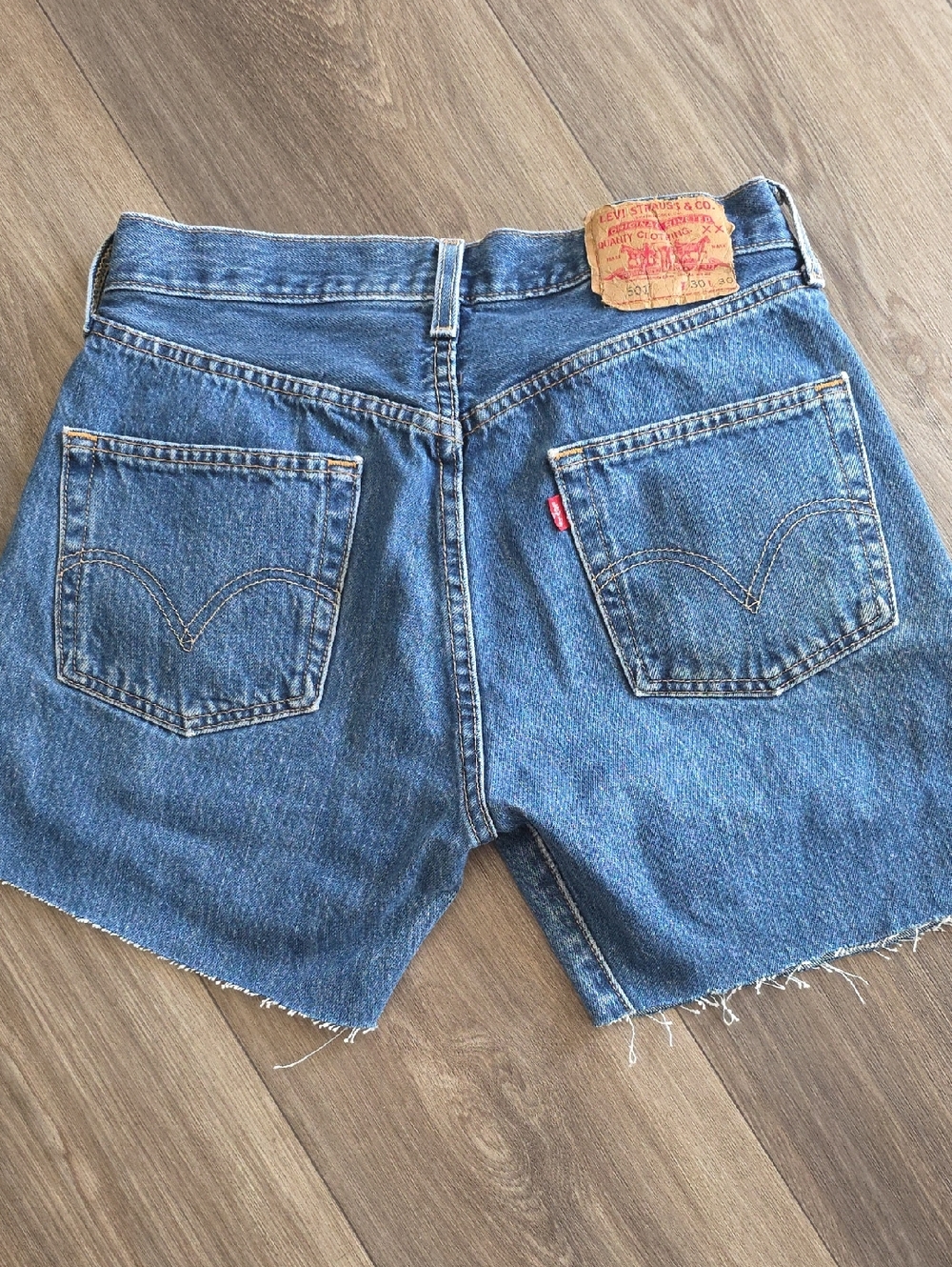 Levi's Vintage Cutoff Denim Shorts - Medium Blue